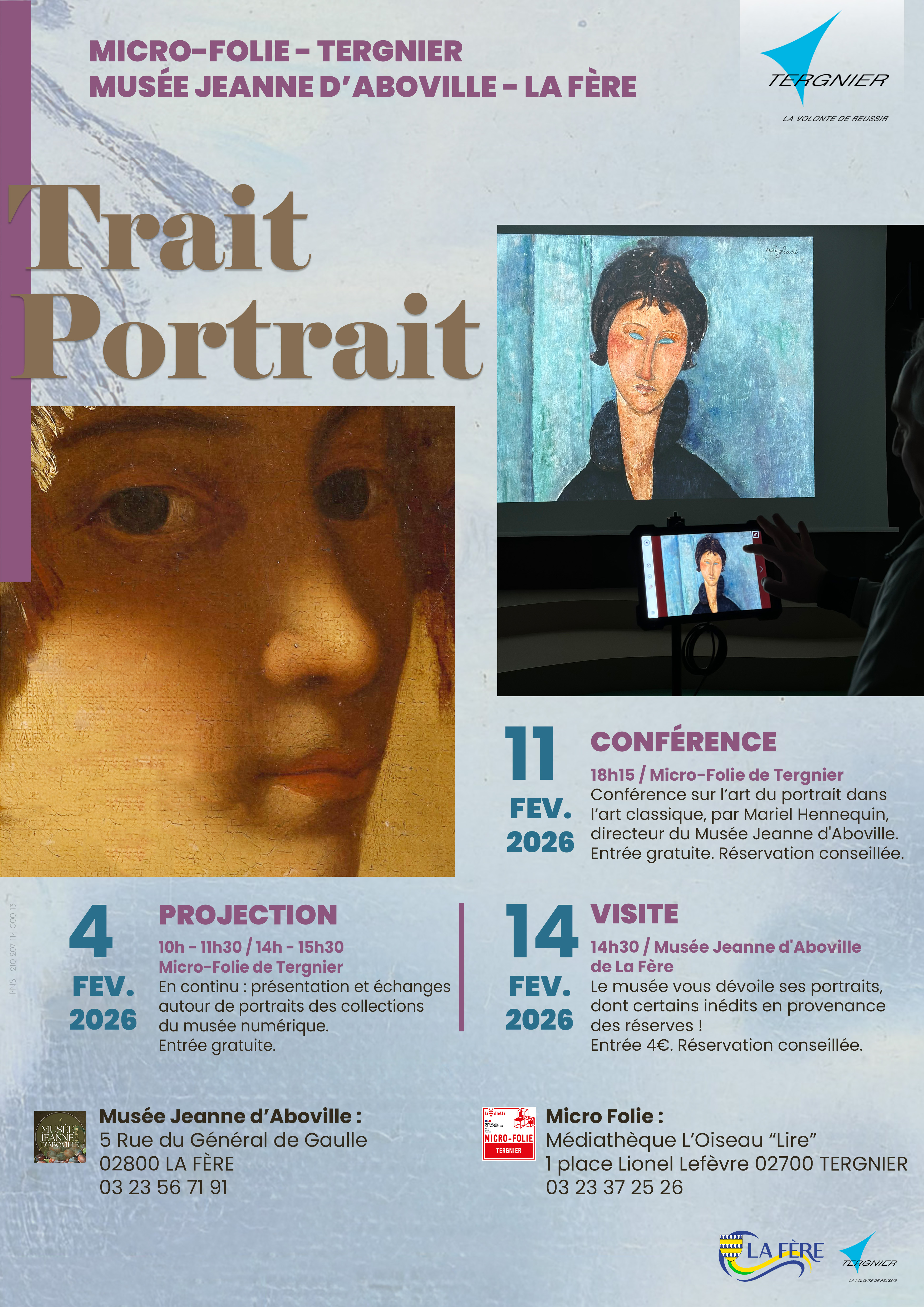 2026 Trait portrait Affiche web